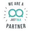 A logo of Just talk 